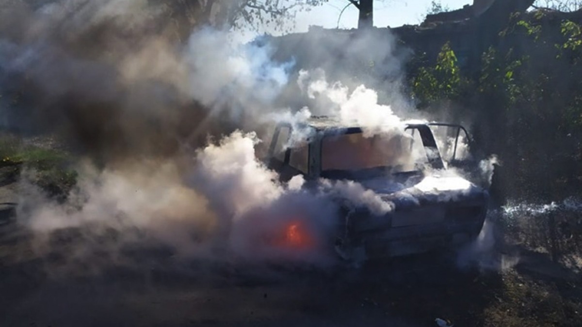 В Богдановке загорелся автомобиль