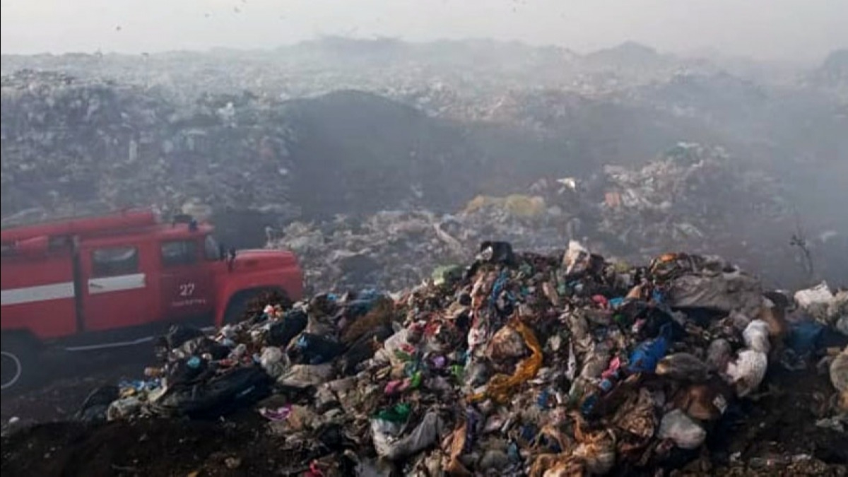 В Павлограде снова горел полигон твердых бытовых отходов