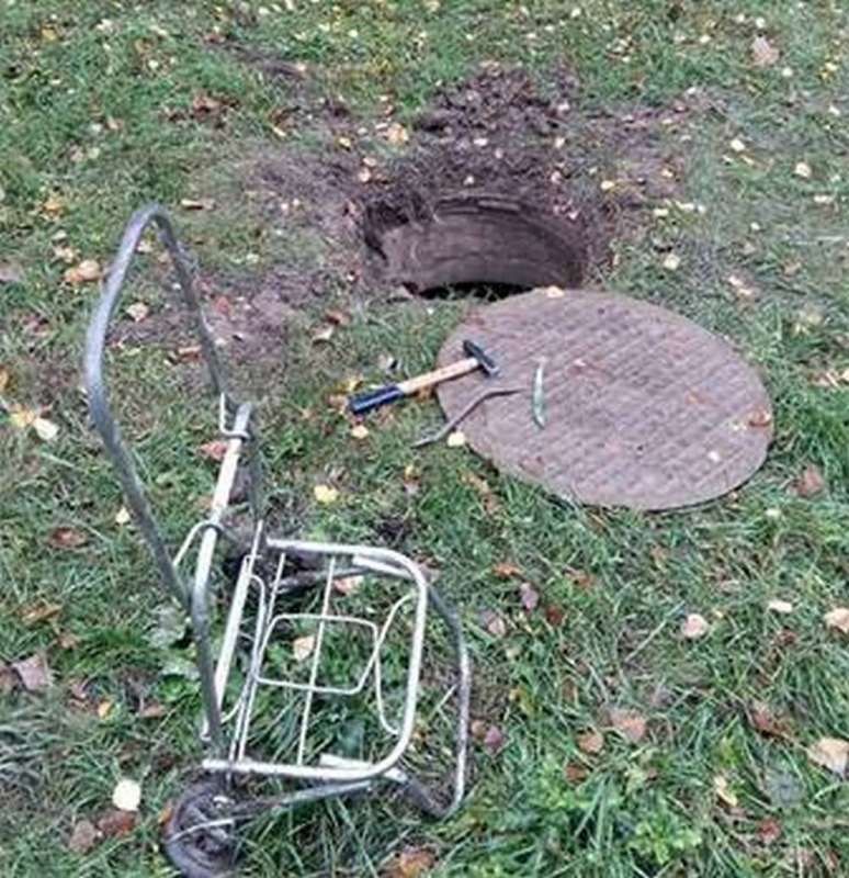 В Терновке задержали вора канализационного люка 