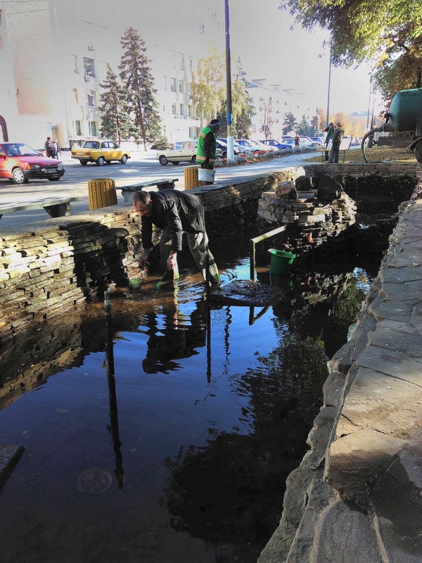 В Павлограде из фонтана исчезли рыбки 