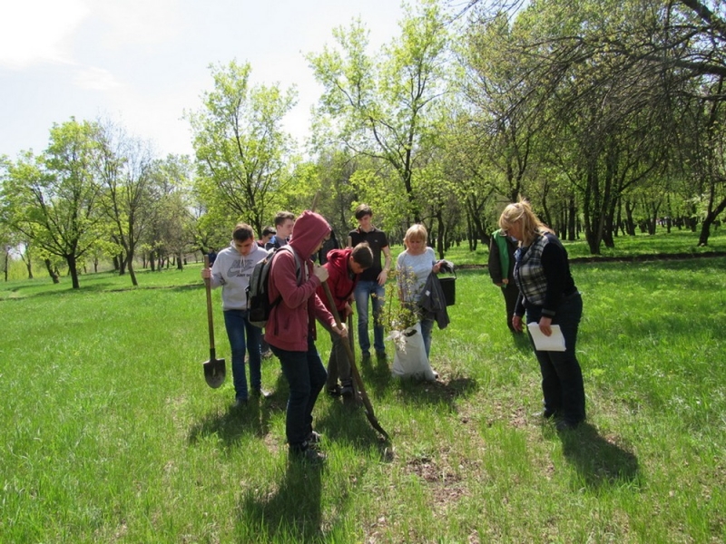 Первомайский парк Павлограда пополнился молодыми дубами