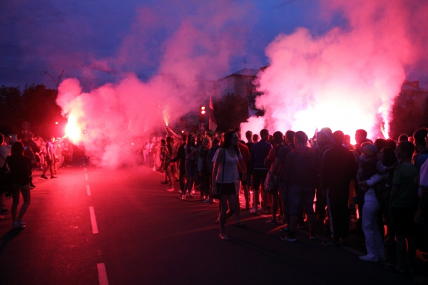 Дымовая завеса на День Независимости в Павлограде